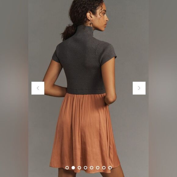 NWOT Anthropologie The Thea Twofer Sweater Dress: Short-Sleeve Mini Edition XXS - Picture 3 of 8